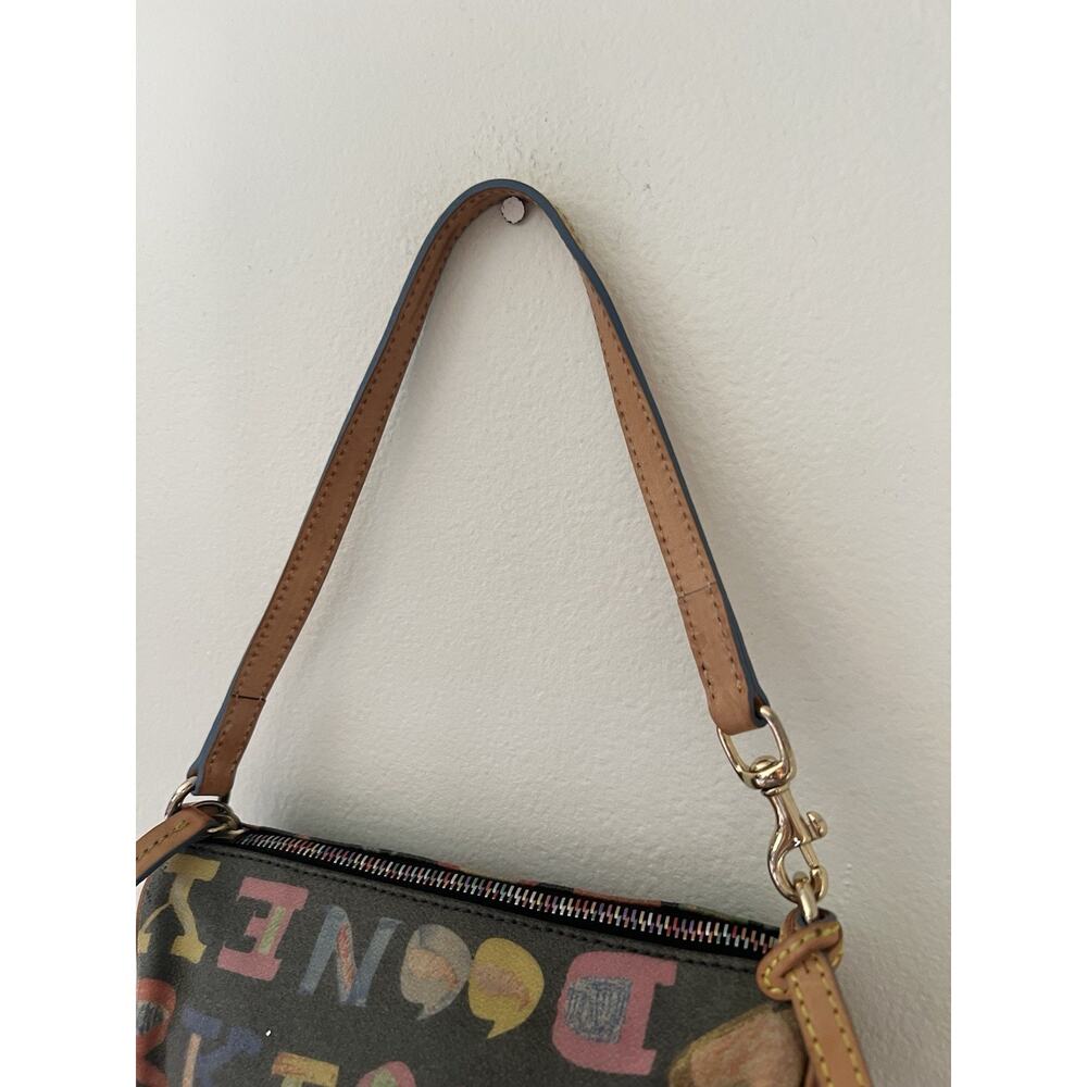 Dooney And Bourke Mini Barrel Bag Scribble Multicolor Monogram Y2K Vintage - Picture 7 of 14